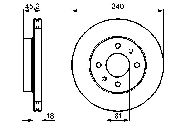 Bosch BD456 Fren diski; ön