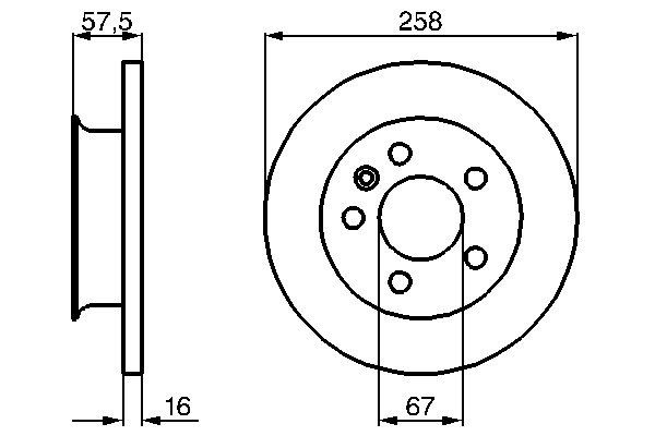 Bosch BD466 Fren diski; ön