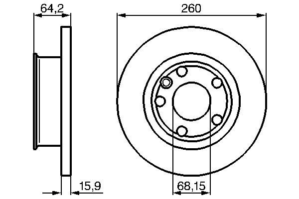 Bosch BD469 Fren diski; ön