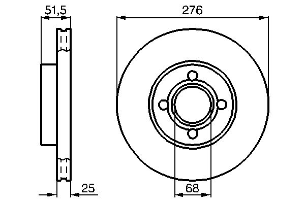 Bosch BD471 Fren diski; ön