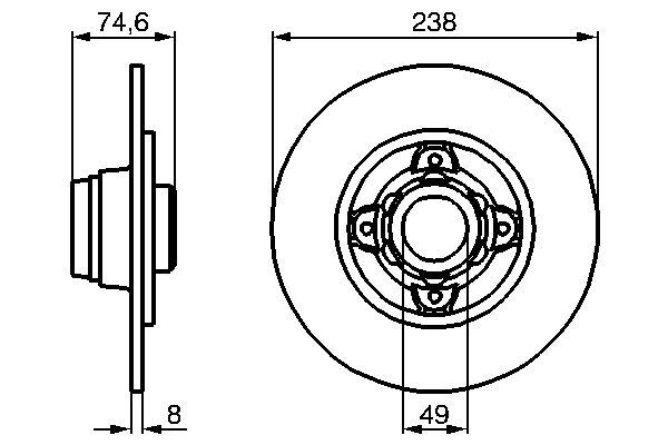 Bosch BD479 Fren diski; arka