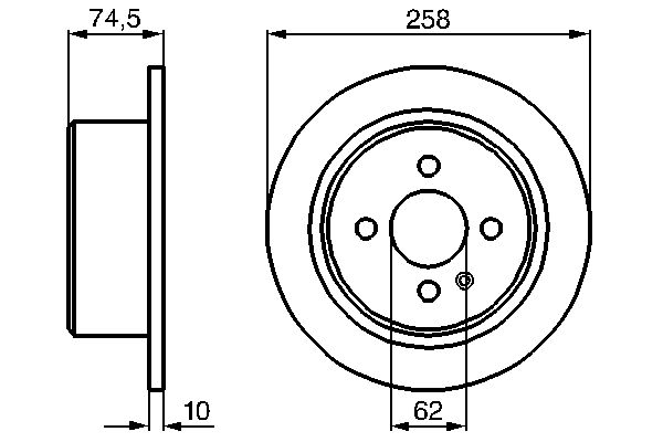 Bosch BD485 Fren diski; arka