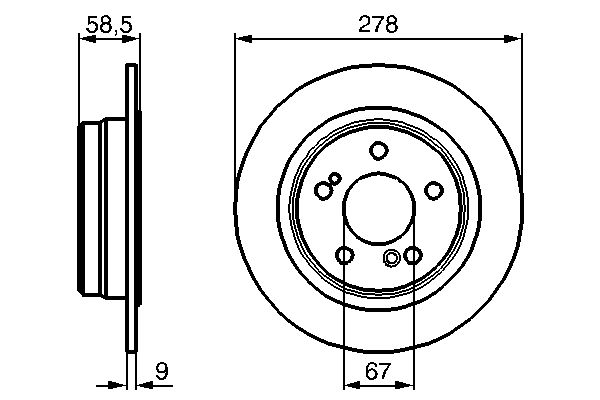 Bosch BD487 Fren diski; arka