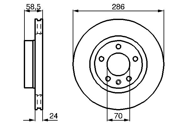 Bosch BD514 Fren diski; ön