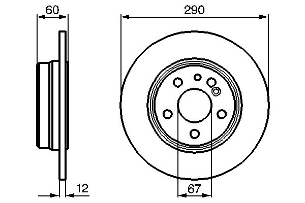 Bosch BD526 Fren diski; arka