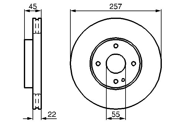 Bosch BD556 Fren diski; ön