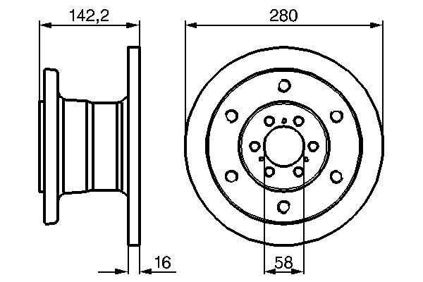 Bosch BD565 Fren diski; ön