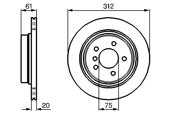 Bosch BD676 Fren diski; arka