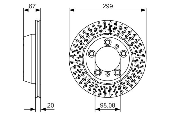 Bosch BD1696 Fren diski; arka