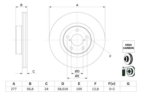 Bosch BD2701 Fren diski; ön