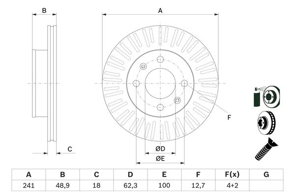 Bosch BD2705 Fren diski; ön