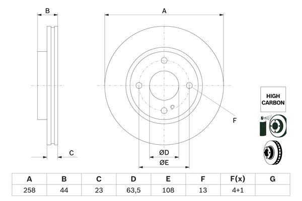 Bosch BD2726 Fren diski; ön