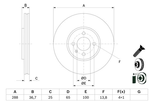 Bosch BD2727 Fren diski; ön
