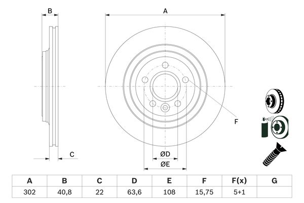 Bosch BD2731 Fren diski; arka