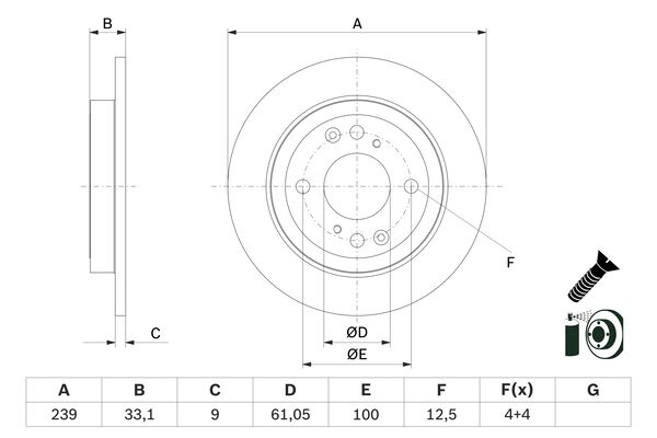 Bosch BD2741 Fren diski; arka