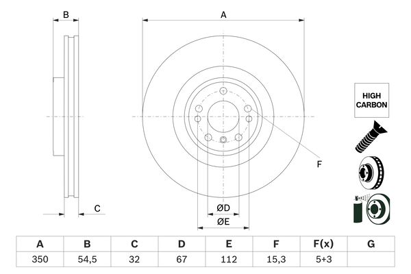 Bosch BD2745 Fren diski; ön