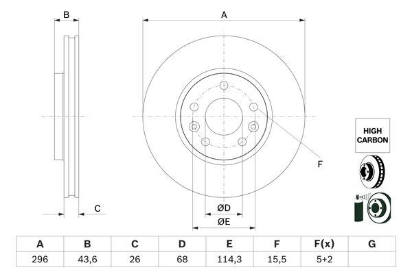 Bosch BD2750 Fren diski; ön