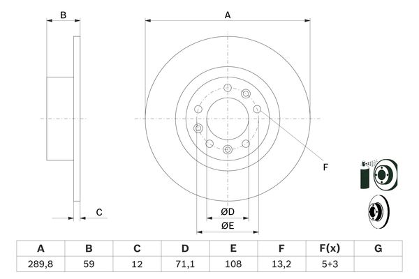 Bosch BD2753 Fren diski; arka