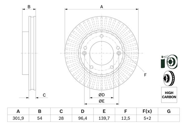 Bosch BD2765 Fren diski; ön