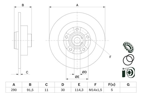 Bosch BD2769 Fren diski; arka