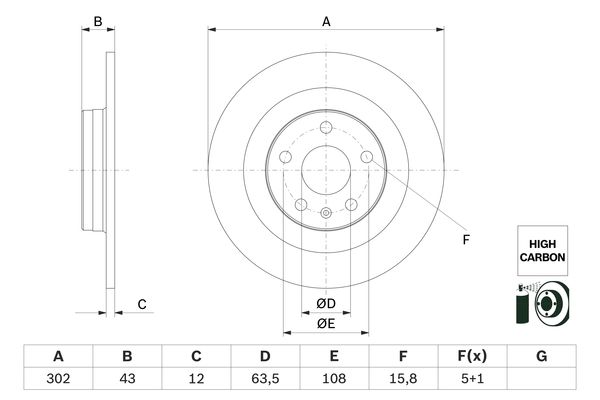 Bosch BD2776 Fren diski; arka