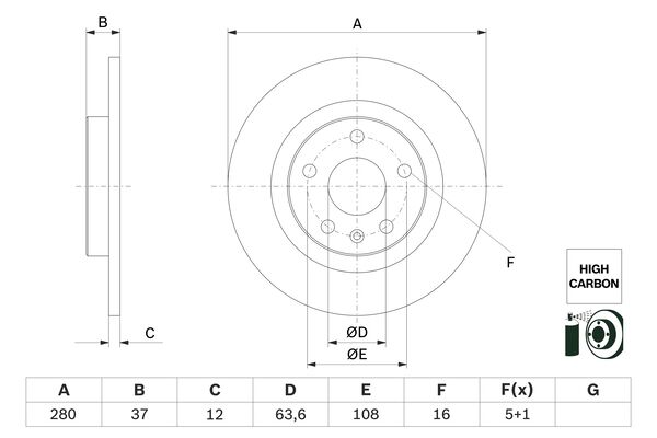 Bosch BD2786 Fren diski; arka