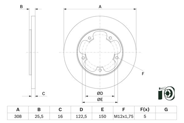 Bosch BD2789 Fren diski; arka