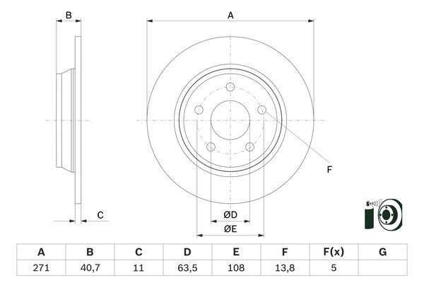 Bosch BD2823 Fren diski; arka