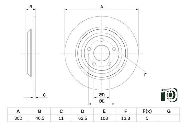 Bosch BD2824 Fren diski; arka