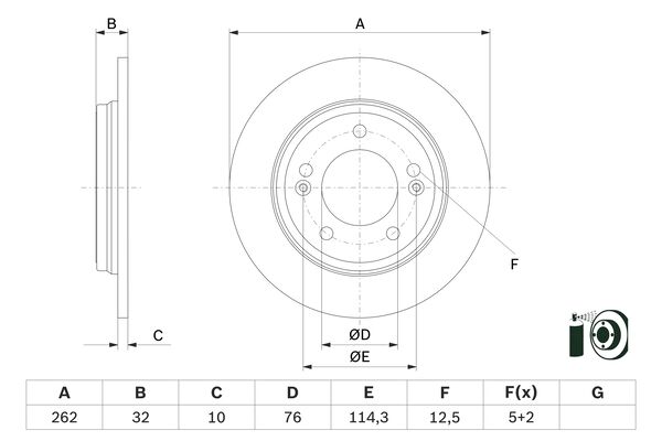 Bosch BD2873 Fren diski; arka