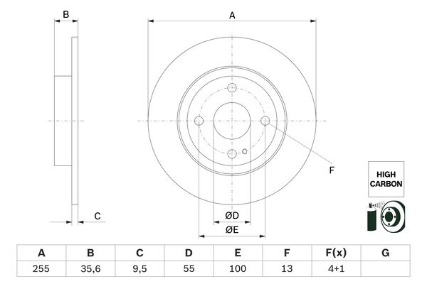 Bosch BD2916 Fren diski; arka