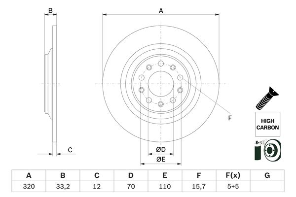 Bosch BD2918 Fren diski; arka