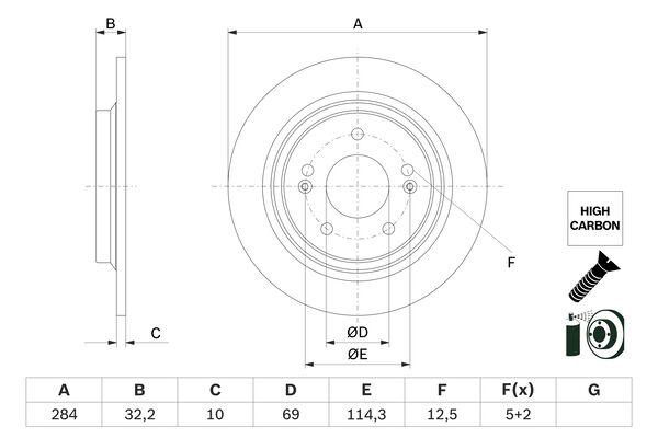 Bosch BD2921 Fren diski; arka