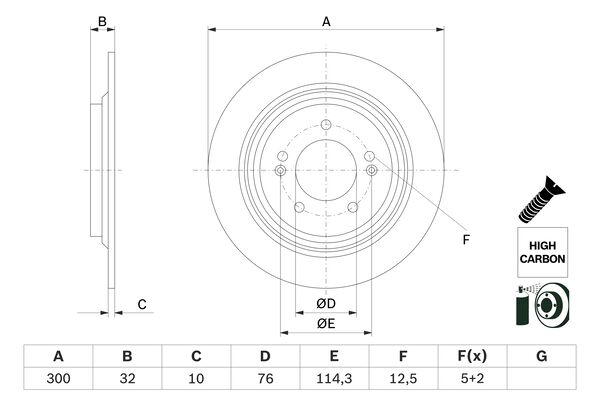 Bosch BD2945 Fren diski; arka