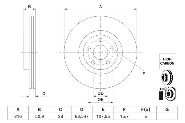 Bosch BD3181 Fren diski; ön