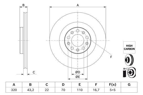 Bosch BD3192 Fren diski; arka