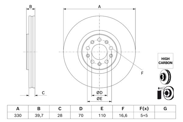 Bosch BD3193 Fren diski; ön