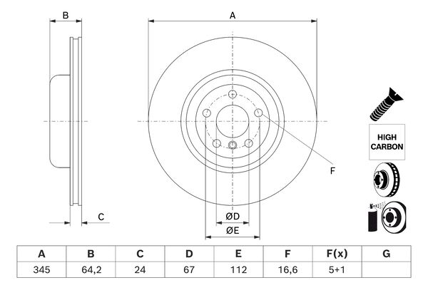 Bosch BD3220 Fren diski; arka
