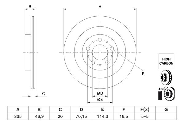 Bosch BD3227 Fren diski; arka
