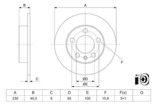 Bosch BD3304 Fren diski; arka