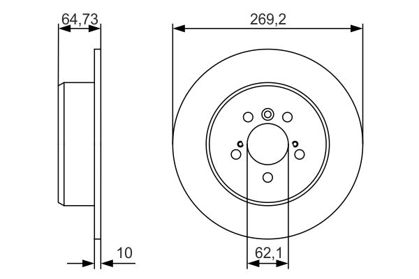 Bosch BD1735 Fren diski; arka