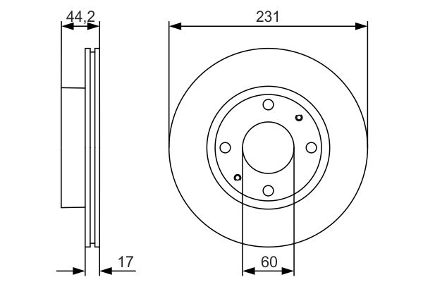 Bosch BD1758 Fren diski; ön