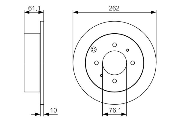 Bosch BD1954 Fren diski Premium2; arka