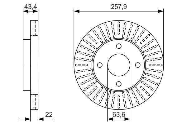 Bosch BD2288 Fren diski; ön