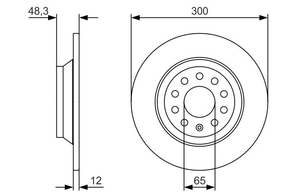 Bosch BD2396 Fren diski; arka