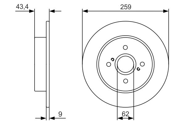 Bosch BD2229 Fren diski; arka
