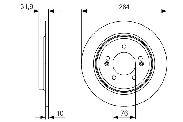 Bosch BD2235 Fren diski; arka