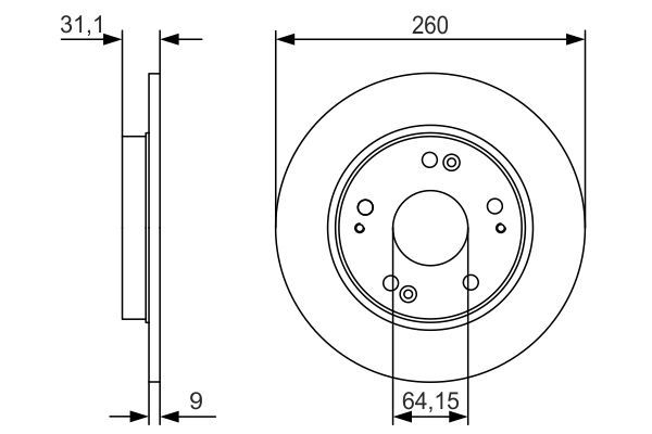 Bosch BD2254 Fren diski; arka