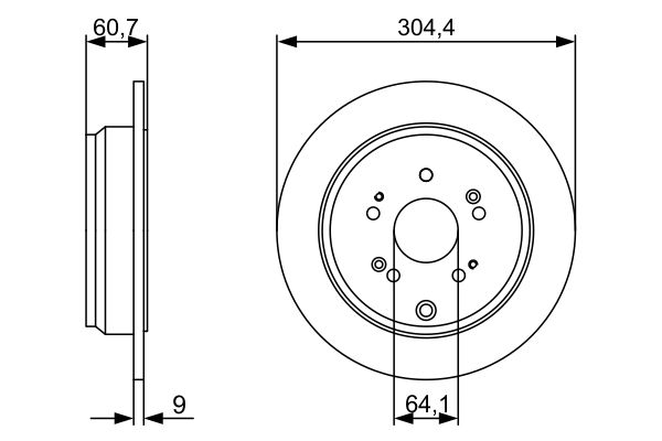 Bosch BD2489 Fren diski; arka