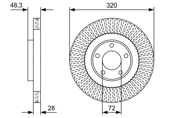 Bosch BD2518 Fren diski; ön